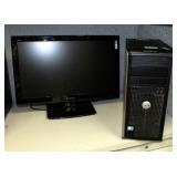 Hanns-G LCD 24" Monitor, Model HK241; And Dell Optiplex 380 PC Tower