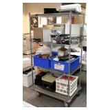 Nexel Rolling Stainless Steel Storage Rack With 4 Adjustable Shelves - 70.5" x 36" x 24"