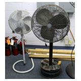 Holmes Oscillating Floor Fan And 20" Shop Fan With Metal Wheel Base (Qty 2)