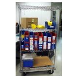 Nexel Stainless Steel Rolling Storage Rack With 4 Adjustable Shelves - 70.5" x 36" x 24", Including 