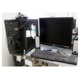 Syx Systemax PC Tower With Windows 7 Pro, 17" Dell Monitor, Keyboard, Mouse, And Speakers