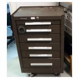 Kennedy Rolling 6 Drawer Technician Tool Cart - 33" x 23" x 14", Including Hand Tools, Hardware, And