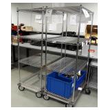 Nexel Stainless Steel Rolling Storage Rack With 4 Adjustable Shelves - 70.5" x 36" x 24", Qty 2