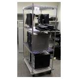 Nexel Stainless Steel Rolling Storage Rack With 4 Adjustable Shelves - 70" x 36" x 24"