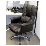 Bassett Adjustable Rolling Executive Office Chair And Chair Mat - 53" x 45"