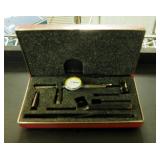 Carl Mahr 22.5" Vertical Micrometer With Wood Case And Starrett Last Word Gauge