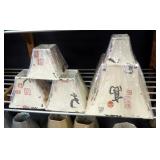 Allure Asian Inspired Tapered Square Lamp Shade Set, Qty 5