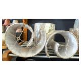 Morlee Contemporary Faux Snakeskin Scroll Style Lamp Shade Set, 10" x 10" x 10" Qty 2, 12" x 12" x 1