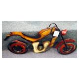 Metal Motorcycle Wall Sculpture, 17" x 31"