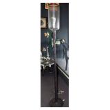 Uttermost Lighting 71.5" Hammered Metal Floor Lamp With Dimpled Glass Shade