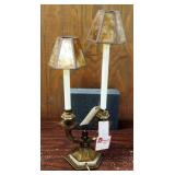 Royal Designs 26" 2-Arm Table Lamp, 10" Display Pedestal, And 16" Ceramic Candleholder