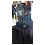 53" Metal And Glass 5-Candle Hurricane Lamp With Stand
