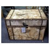 Decorative Birch And Twig Storage Trunk, 13" x 18" x 12", 16" Woven Basket, Decorative Reeds Qty 2, 