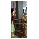 Solid Wood Library Display Staircase, 49" x 18" x 22"