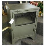 Industrial Style Locker Accent Table, 26" x 18.5" x 15.5"