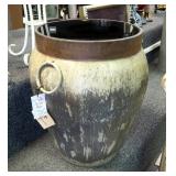 Uttermost Urn Accent Table With Glass Top, 21" x 17" Round