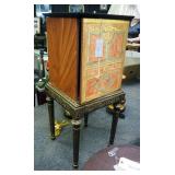 Painted Accent Cabinet With Turned Legs