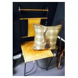 Iron And Leather Accent Chair With North Cob Antelope Pillow