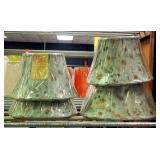 Roseart Hand Tailored Floral Tapered Oval Lamp Shades, 7.25" x 12.25" x 8.25" Qty 3, And 8.25" x 14.