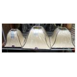 Allure Square Tapered Bell Lamp Shade Set With Black Trim, Assorted Sizes, Qty 3