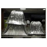 Allure Tapered Square Bell Lamp Shade Set, Qty 3, Assorted Sizes