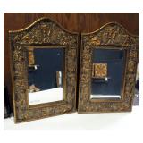 Matching Framed Beveled Glass Mirrors, Qty 2, 29.5" x 19"