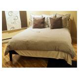 Night And Day Contemporary Solid Wood Queen Size Bed With Sleep Number 4000 Mattress Includes Pillow