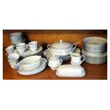 Noritake "Merrywood" 8-Place China Setting Including Plates, Saucers, Bowls, Cups, Creamer, Sugar, G