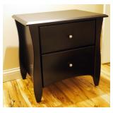 Night And Day 2 Drawer Night Stand, 24.5" X 25" X 18.5"
