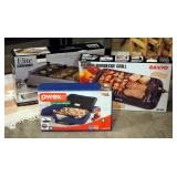 Sanyo Indoor Electric Barbecue Grill, Elite Platinum Stainless Steel Buffet Server/Warming Tray Set,