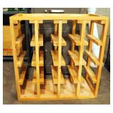 16-Bottle Wood Wine Storage Rack, 20.5" x 20.5" x 10"