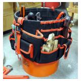 Hand Tool Assortment Including Pipe Wrenches, Pry Bar, Screwdriver, And More, Includes Husky 5 Gallo