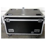 Road Ready Case, 25.5" High x 44" Wide x 29" Deep, Hinged Lid, Twist Locks, On Wheels