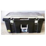 Sterilite Plastic Tote, On Wheels, 13-7/8" High x 31-1/4" Long x 17-5/8" Wide