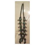12" Sterling Silver Squash Blossom Necklace