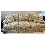 Masterfield Furniture Upholstered Sofa With Throw Pillows, 33" x 86" x 40"