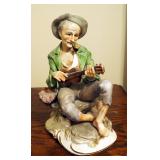 Lowell Davis The Politician Statue Figurine Schmid wolf politics, And Norleans Ceramic Guitarist