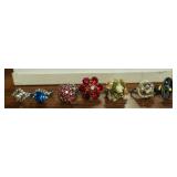 Costume Jewelry Adjustable Rings QTY 7