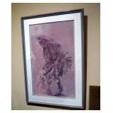 Framed Matted Under Glass David Ramos "Feather Dancer" Print, 37.5" x 25.75"