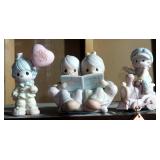 Enesco Precious Moments Porcelain Figures Including 1987 "Memories Of Our Wedding", 1992 "Charter Me
