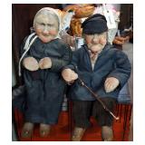 Vintage Handmade Pantyhose Dolls, Qty 2