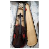 Antique German Francois Guillmont Violin In GSB Wood Violin Case, Includes Bow
