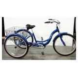 Schwinn Meridian 26" Adult Cargo Bike, New Tires, Collapsible Cargo Tray, Approx 350lb Capacity