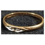 Gold Ring Marked 10k, Size 6