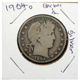 Barber Silver Half Dollars, 1904-O And 1906-O