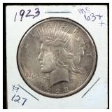 1934 Peace Dollar, Some Gold Toning