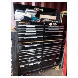 2-Piece Stackable Metal Tools Chest, 9 Drawer Top Piece, 14 Drawer Bottom Piece, On Wheels