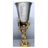 K. Dopita Studios Copper Tin Antimony Goblet, Numbered 289/300, 9" High