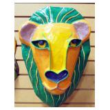 Gina Truex "Kindred Spirits" Paper-mache Art Masks Of Lion And Fox