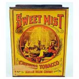 Scotten Dillon Company Sweet Mist Chewing Tobacco Tin 10.5" High x 8" Wide x 6.5" Deep